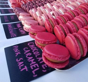 Macarons on market stall